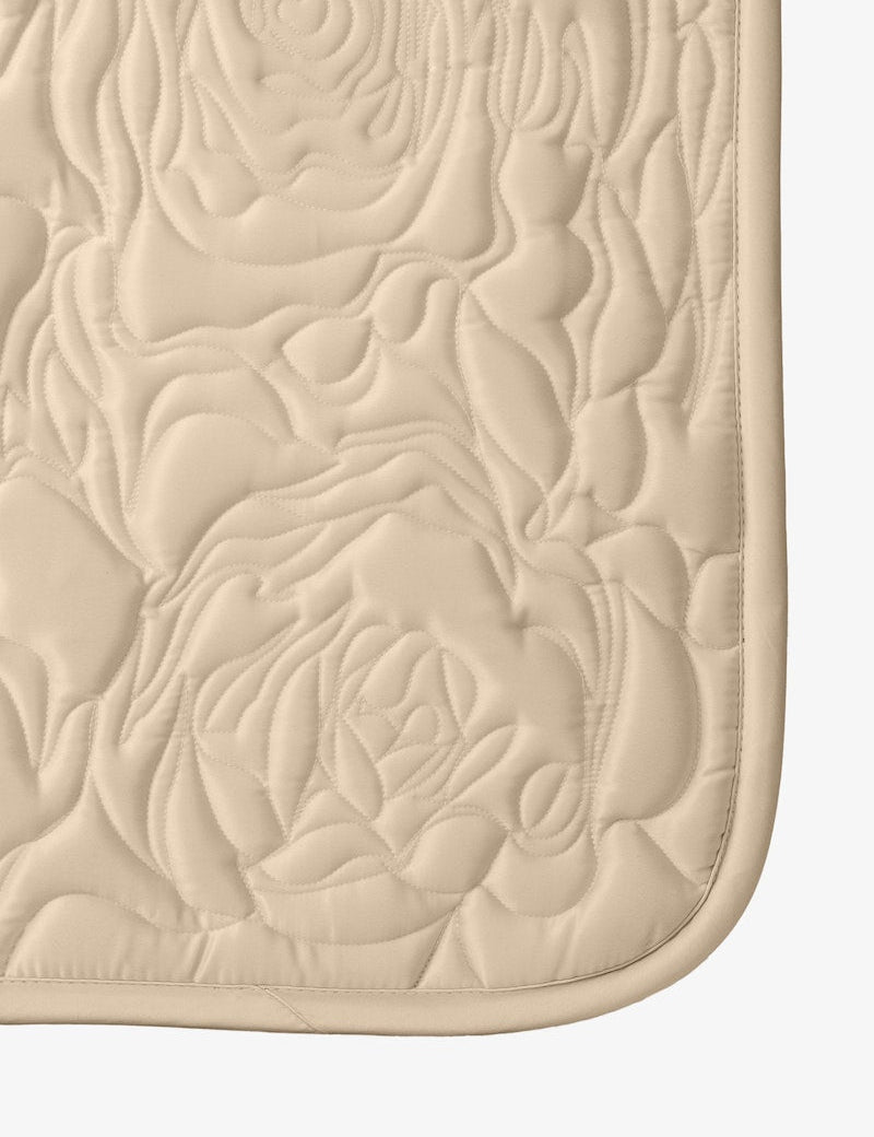 PS of Sweden Rose Quilt Dressage Saddle Pad - Vanilla Beige - PS of Sweden - Equiluxe Tack