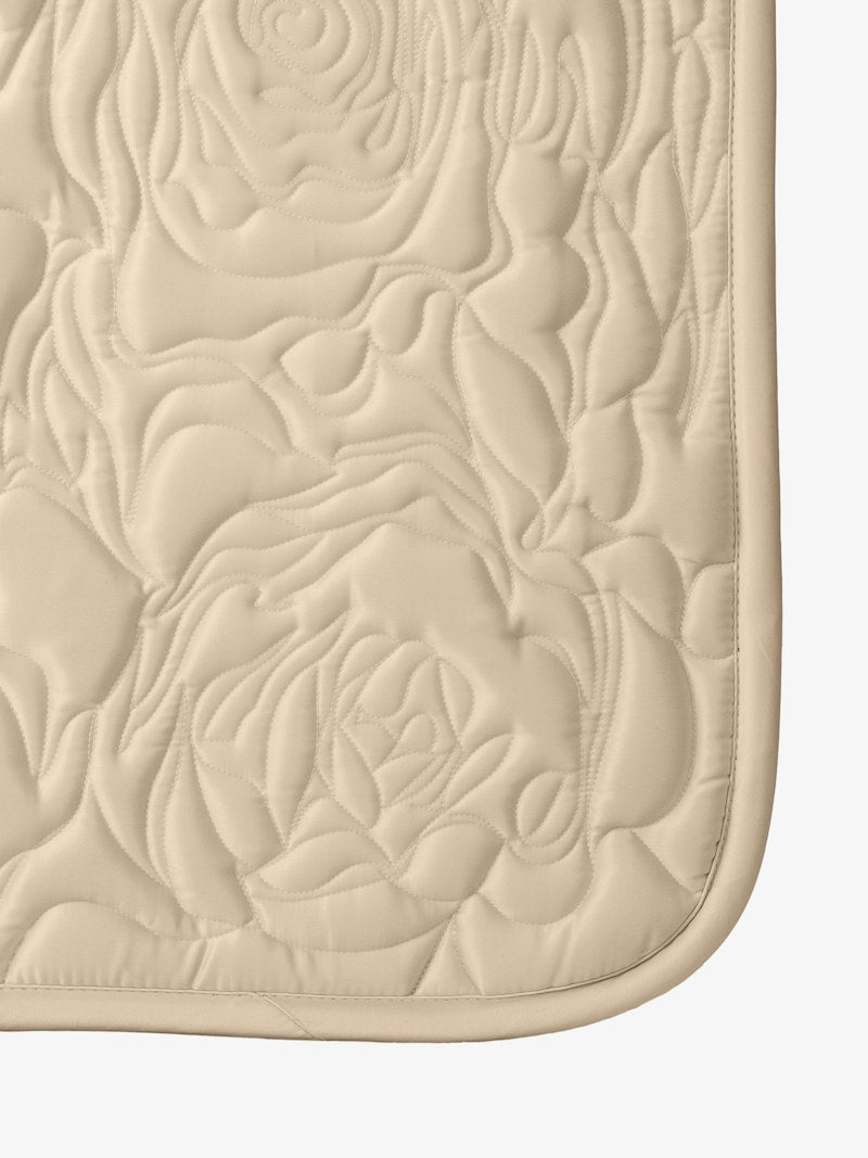 PS of Sweden Rose Quilt Dressage Saddle Pad - Vanilla Beige - PS of Sweden - Equiluxe Tack