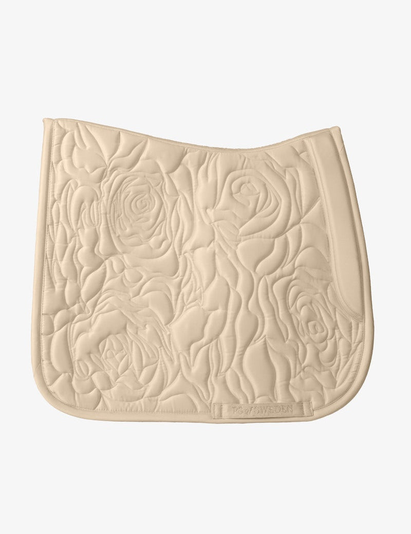 PS of Sweden Rose Quilt Dressage Saddle Pad - Vanilla Beige - PS of Sweden - Equiluxe Tack