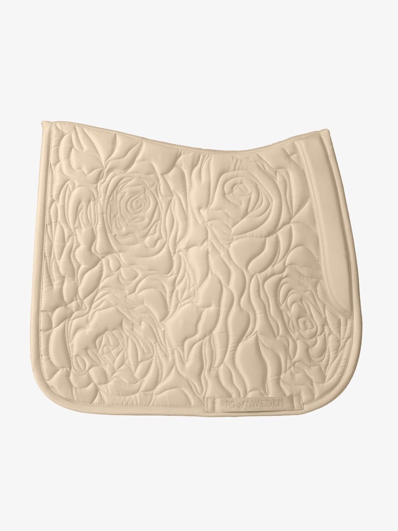 PS of Sweden Rose Quilt Dressage Saddle Pad - Vanilla Beige - PS of Sweden - Equiluxe Tack
