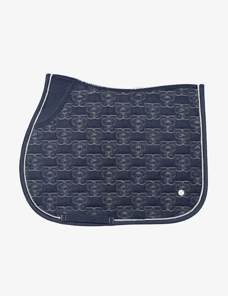 PS of Sweden Saddle Pad Denim Monogram Jump - PS of Sweden - Equiluxe Tack