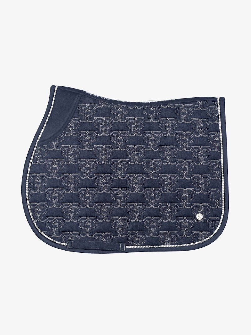 PS of Sweden Saddle Pad Denim Monogram Jump - PS of Sweden - Equiluxe Tack