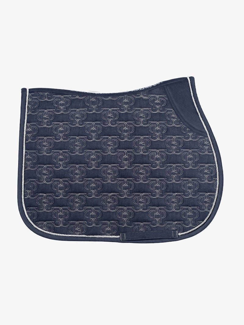 PS of Sweden Saddle Pad Denim Monogram Jump - PS of Sweden - Equiluxe Tack