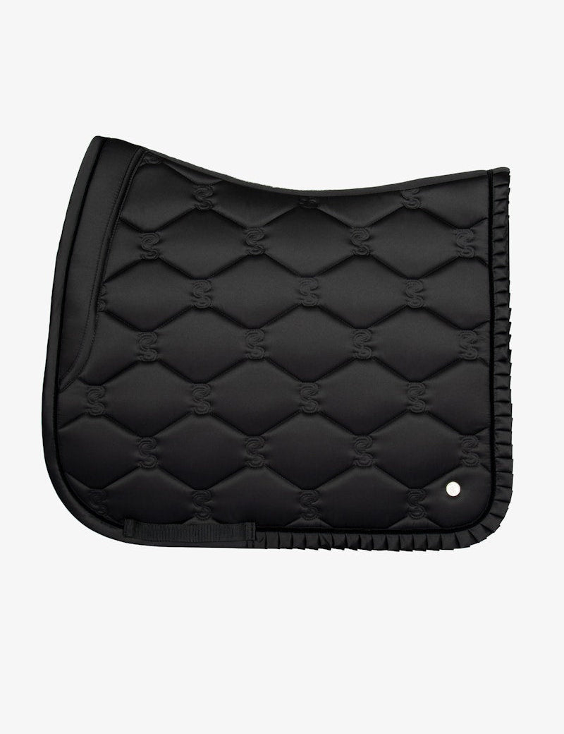PS of Sweden Saddle Pad Dressage Ruffle - Black - PS of Sweden - Equiluxe Tack