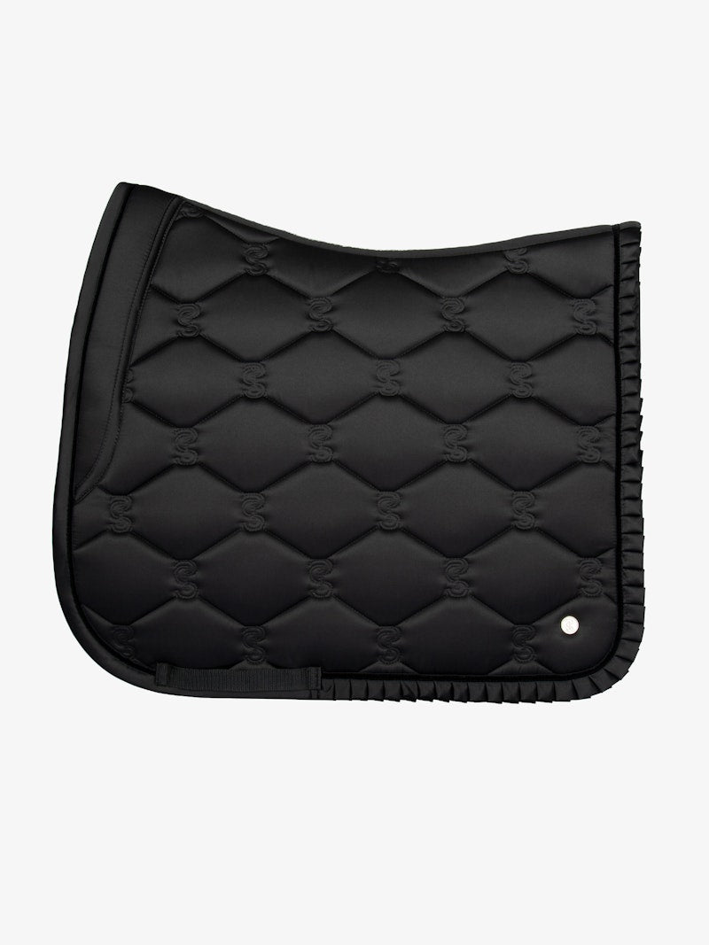 PS of Sweden Saddle Pad Dressage Ruffle - Black - PS of Sweden - Equiluxe Tack