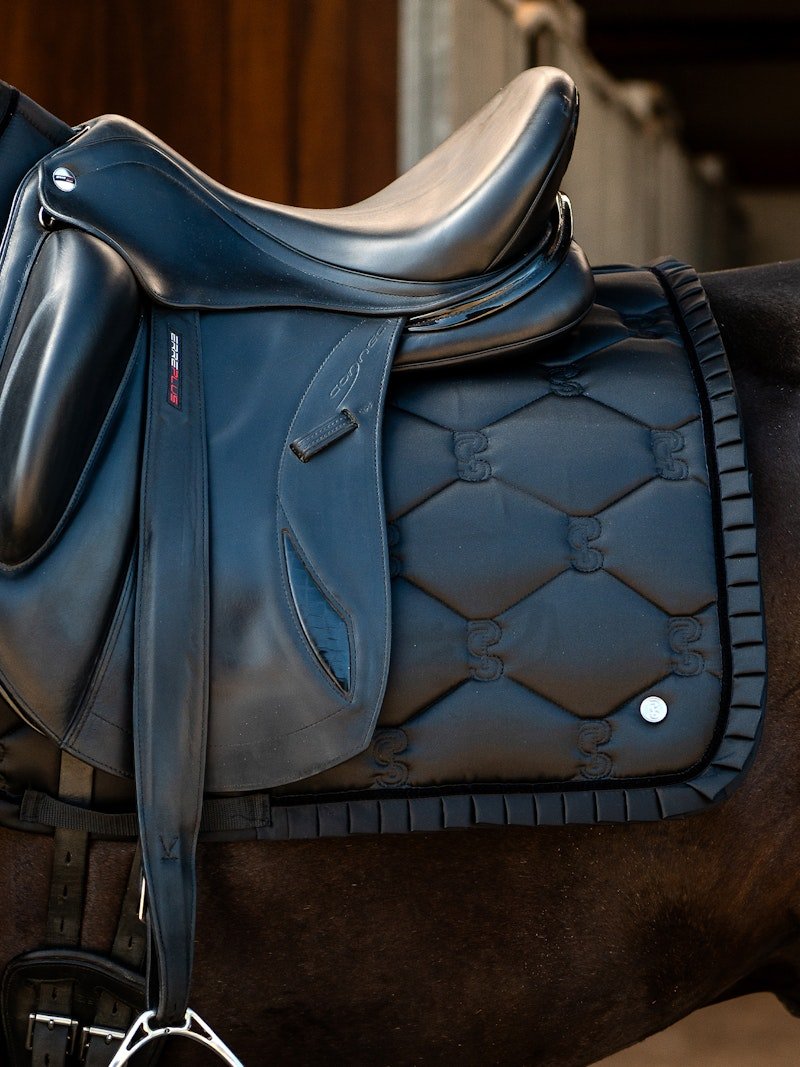 PS of Sweden Saddle Pad Dressage Ruffle - Black - PS of Sweden - Equiluxe Tack