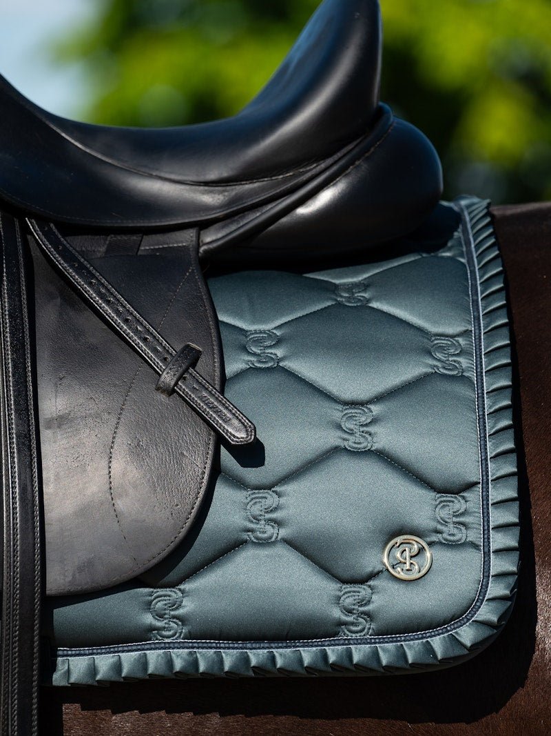 PS of Sweden Saddle Pad Dressage Ruffle - Midnight Green - PS of Sweden - Equiluxe Tack