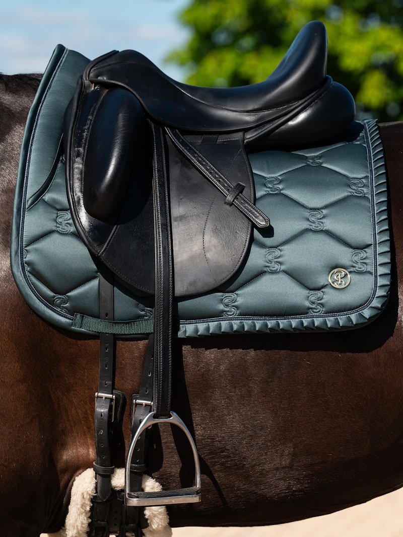 PS of Sweden Saddle Pad Dressage Ruffle - Midnight Green - PS of Sweden - Equiluxe Tack