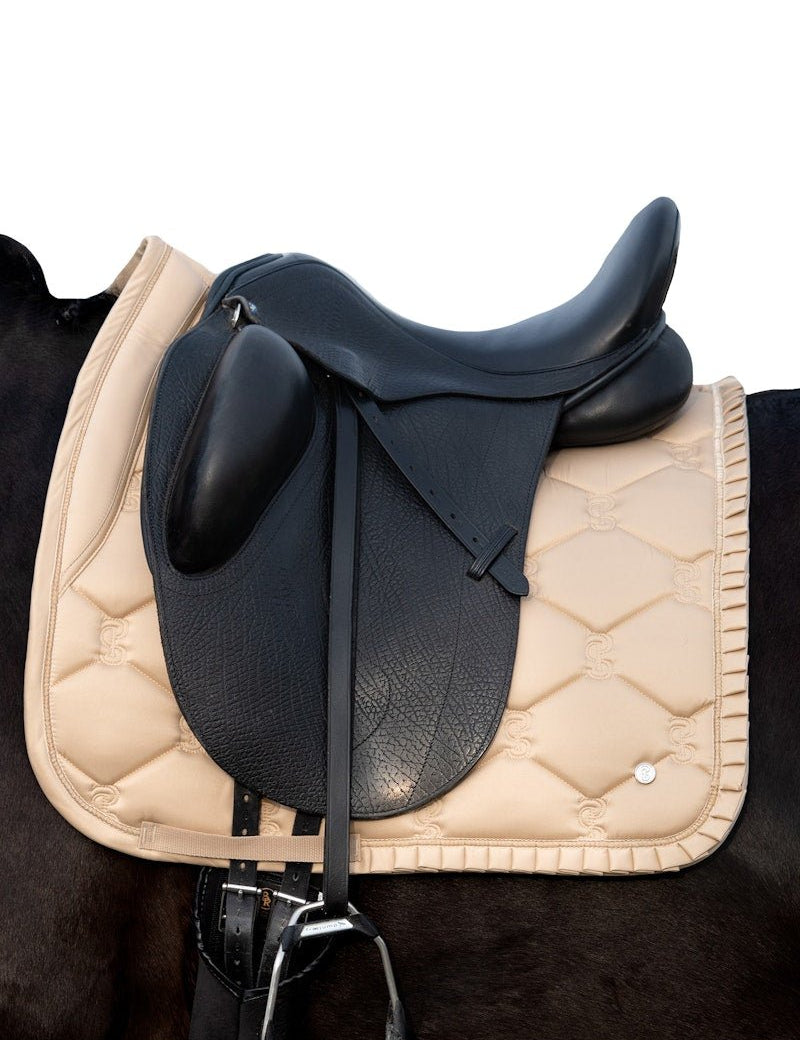 PS of Sweden Saddle Pad Dressage Ruffle - Sand - PS of Sweden - Equiluxe Tack