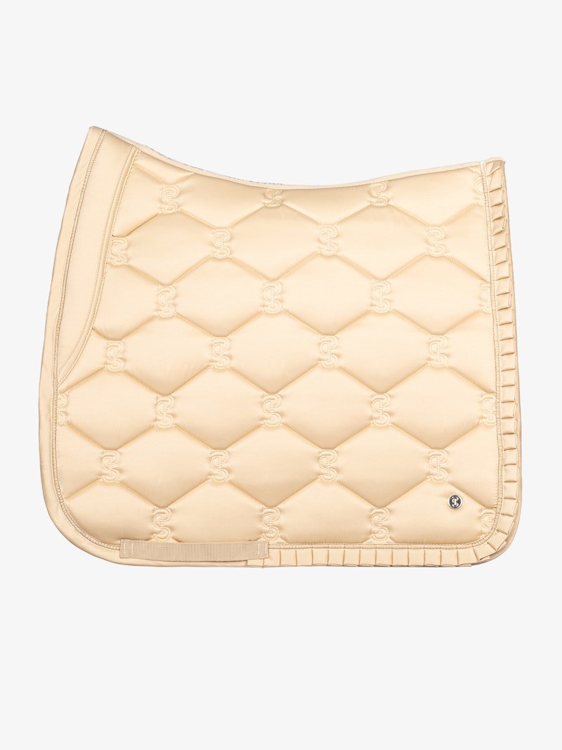 PS of Sweden Saddle Pad Dressage Ruffle - Sand - PS of Sweden - Equiluxe Tack