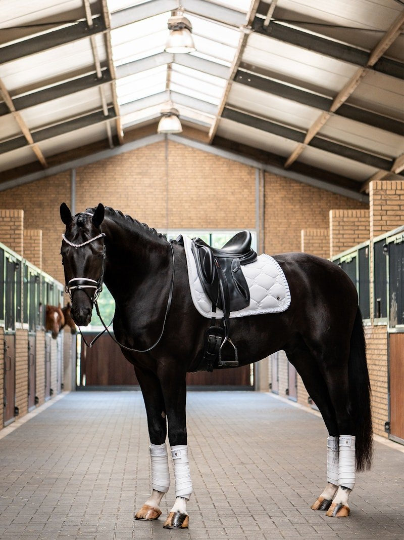 PS of Sweden Saddle Pad Dressage Ruffle - White - PS of Sweden - Equiluxe Tack