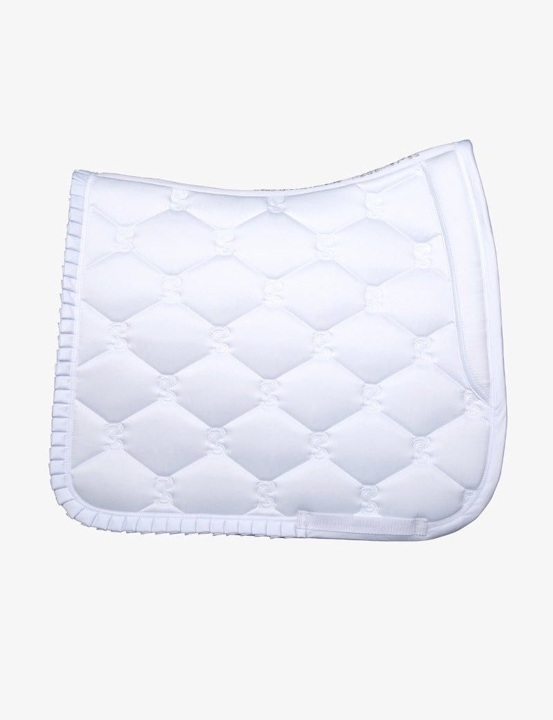 PS of Sweden Saddle Pad Dressage Ruffle - White - PS of Sweden - Equiluxe Tack