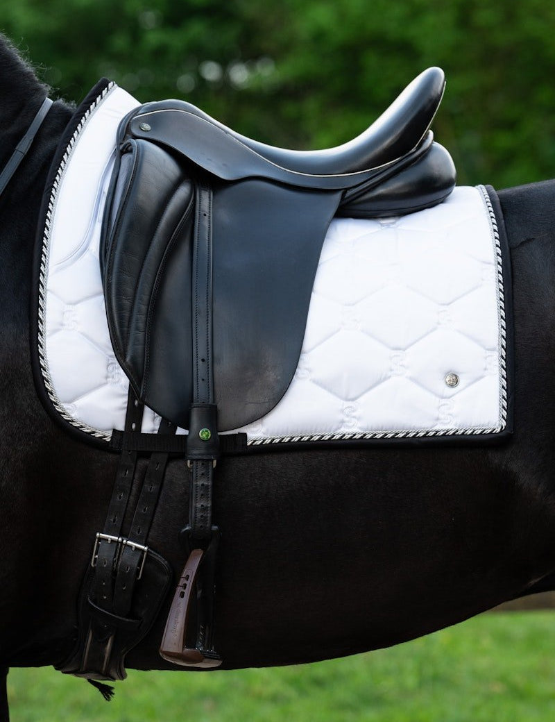 PS of Sweden Saddle Pad Dressage Signature - White/Black - PS of Sweden - Equiluxe Tack