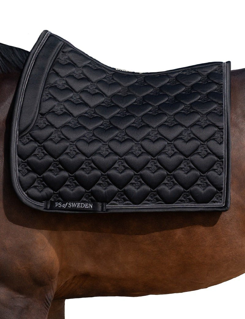 PS of Sweden Saddle Pad Heart Dressage - Black - PS of Sweden - Equiluxe Tack