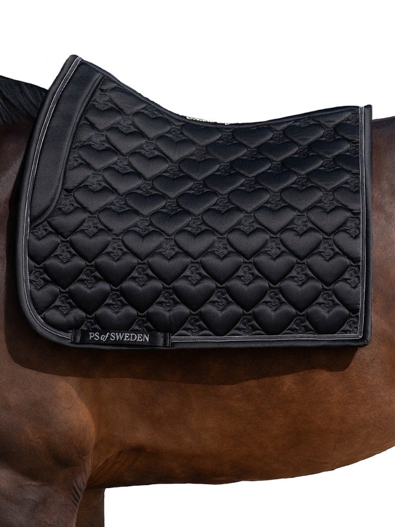 PS of Sweden Saddle Pad Heart Dressage - Black - PS of Sweden - Equiluxe Tack