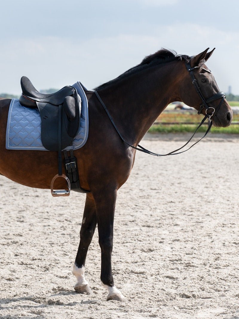 PS of Sweden Saddle Pad Heart Dressage - Mist Blue - PS of Sweden - Equiluxe Tack
