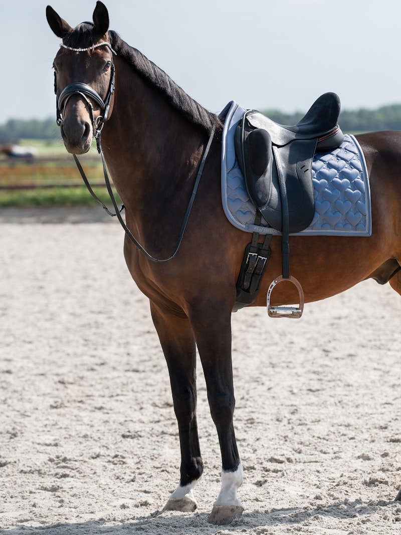PS of Sweden Saddle Pad Heart Dressage - Mist Blue - PS of Sweden - Equiluxe Tack