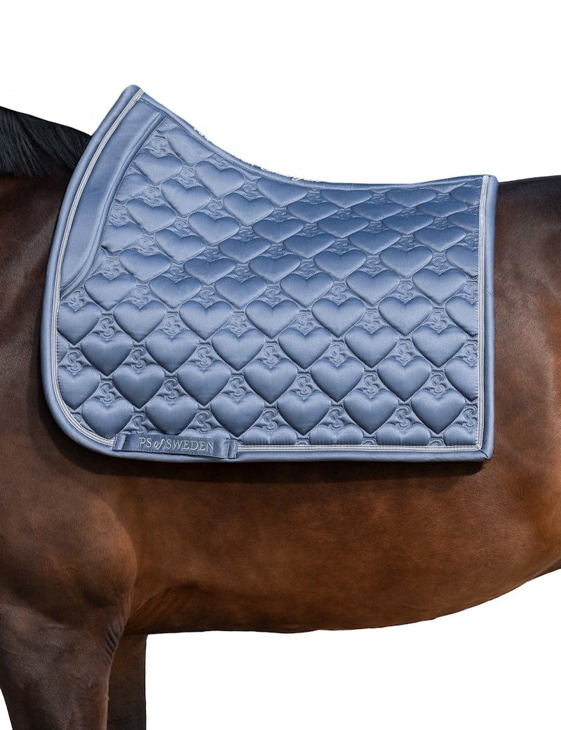 PS of Sweden Saddle Pad Heart Dressage - Mist Blue - PS of Sweden - Equiluxe Tack