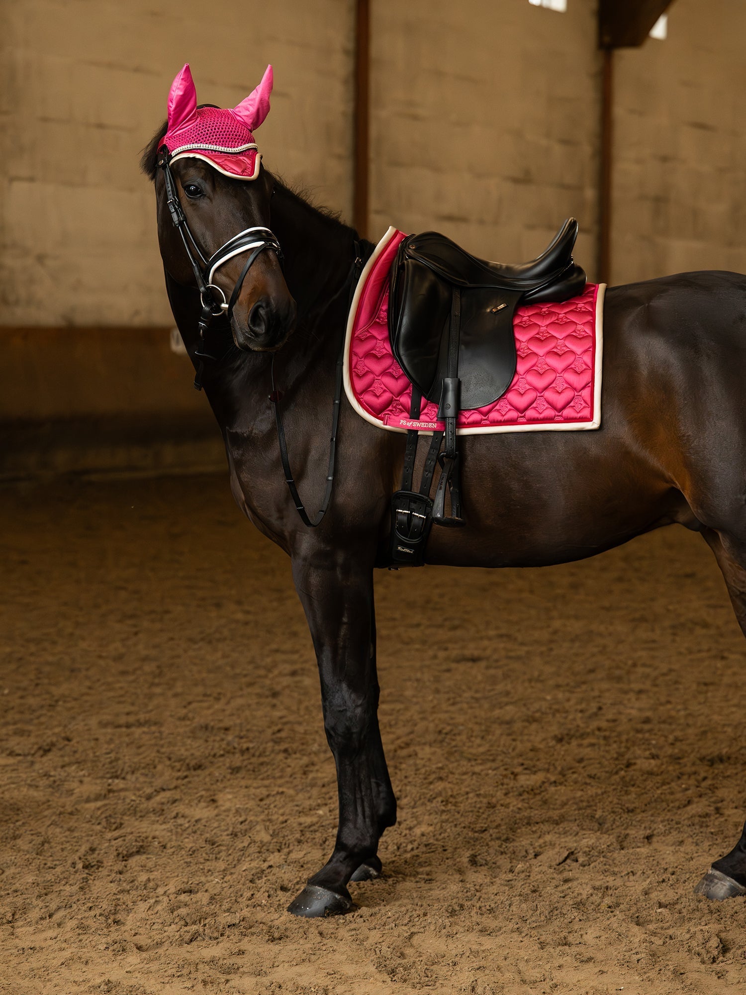 PS of Sweden Saddle Pad Heart Dressage - Thrill Pink - Equiluxe Tack