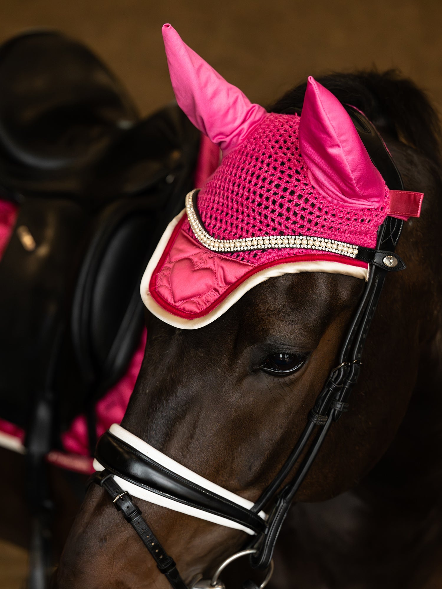 PS of Sweden Saddle Pad Heart Dressage - Thrill Pink - Equiluxe Tack