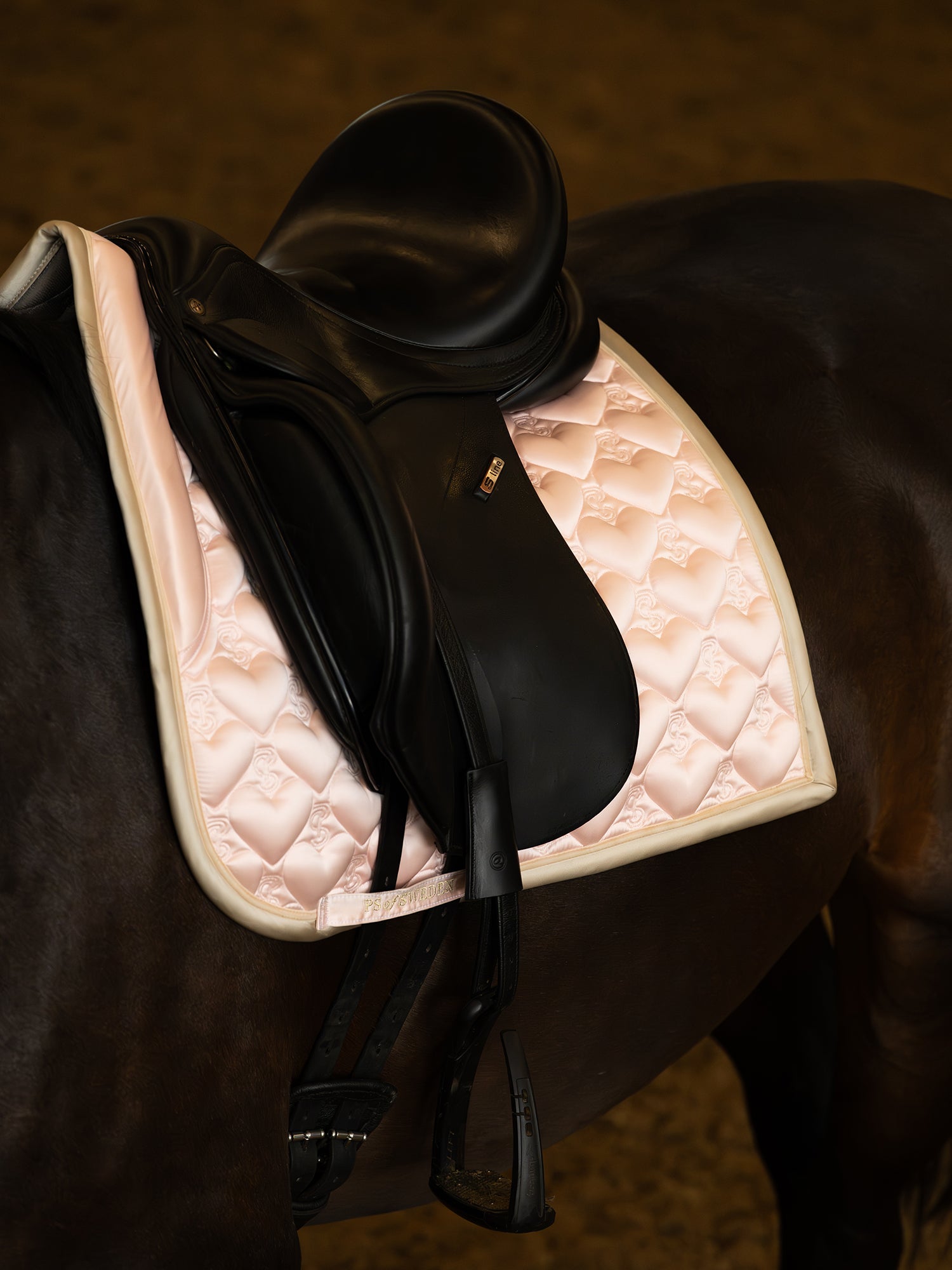 PS of Sweden Saddle Pad Heart Dressage - Whipped Pink - Equiluxe Tack