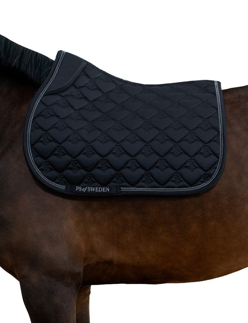 PS of Sweden Saddle Pad Heart Jump - Black - PS of Sweden - Equiluxe Tack