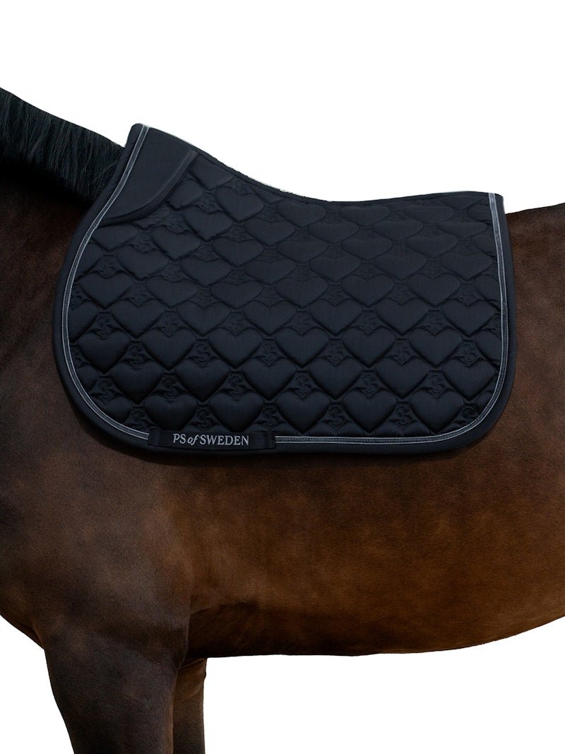 PS of Sweden Saddle Pad Heart Jump - Black - PS of Sweden - Equiluxe Tack