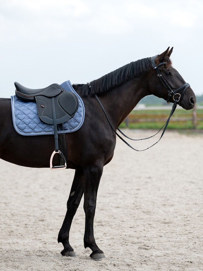 PS of Sweden Saddle Pad Heart Jump - Mist Blue - PS of Sweden - Equiluxe Tack