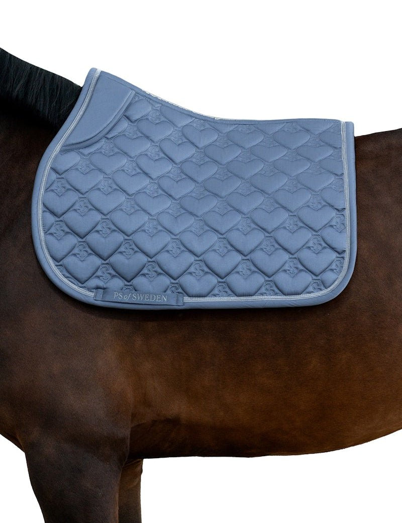 PS of Sweden Saddle Pad Heart Jump - Mist Blue - PS of Sweden - Equiluxe Tack