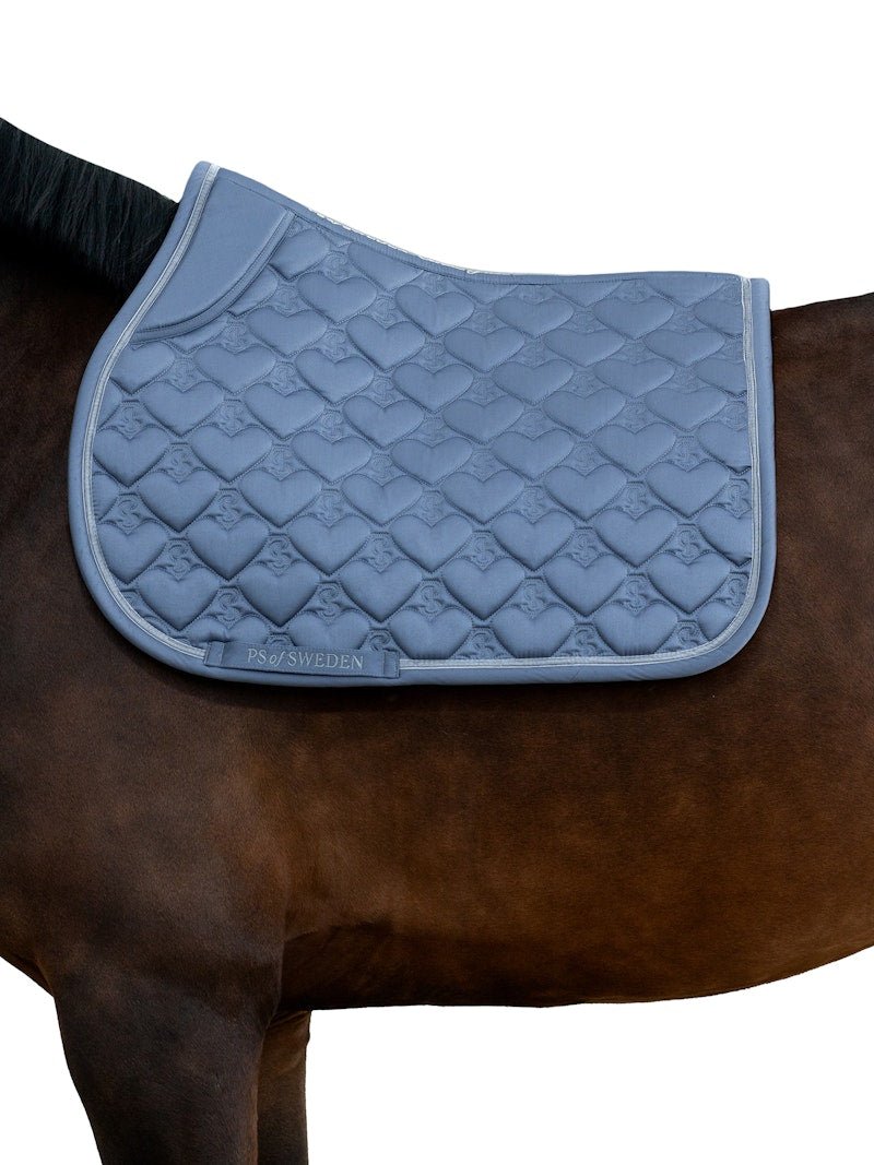 PS of Sweden Saddle Pad Heart Jump - Mist Blue - PS of Sweden - Equiluxe Tack