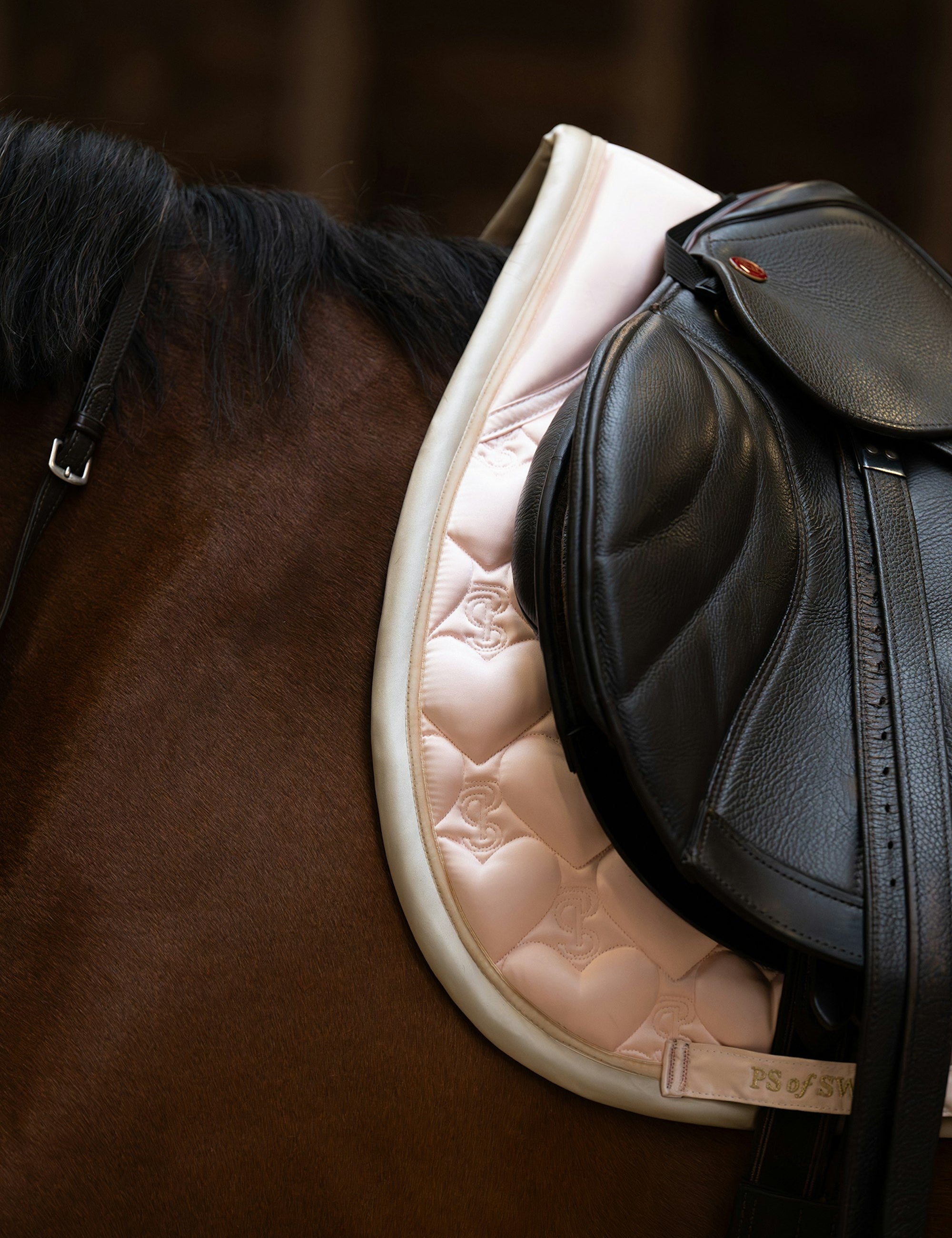 PS of Sweden Saddle Pad Heart Jump - Whipped Pink - Equiluxe Tack