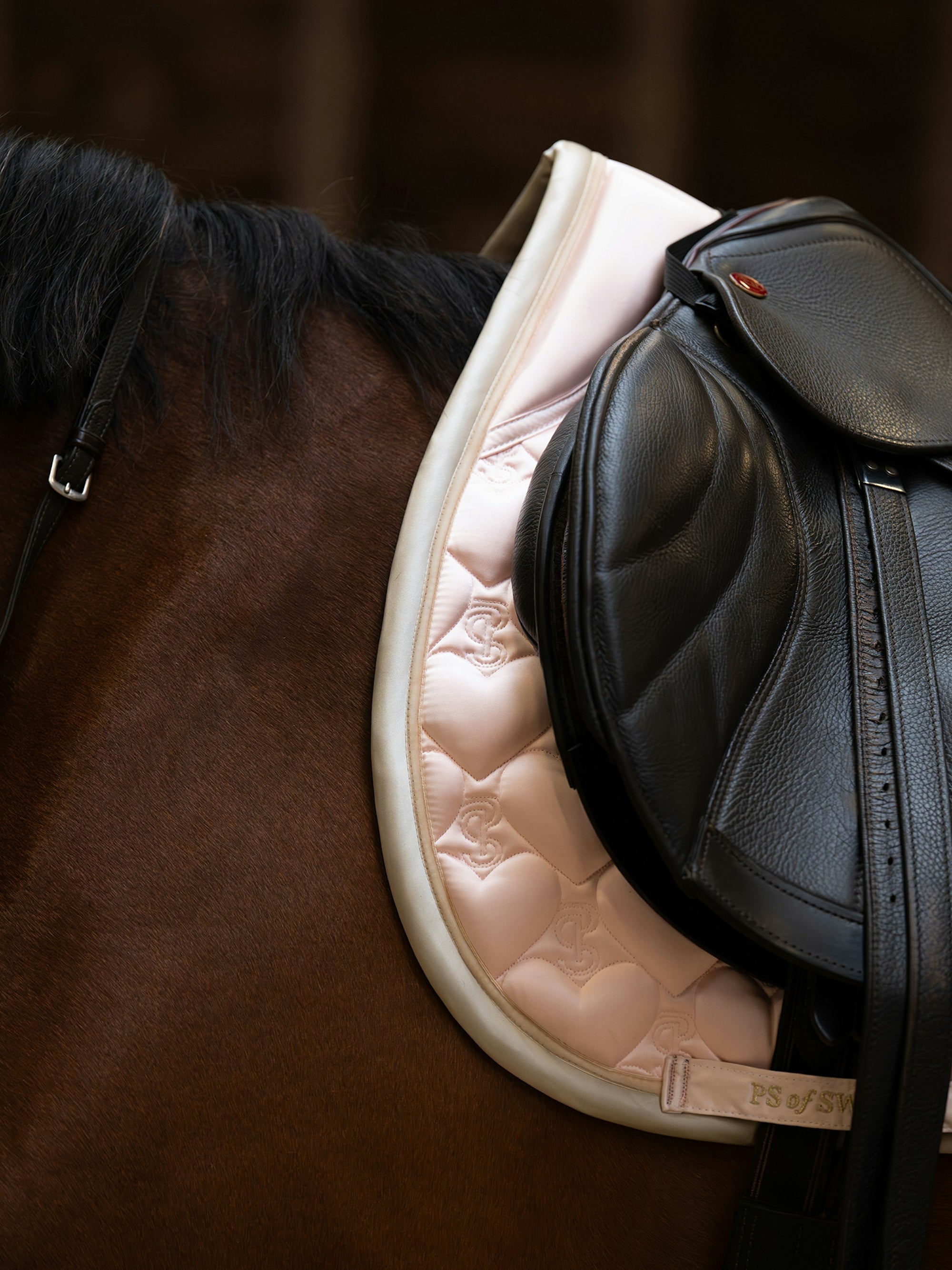 PS of Sweden Saddle Pad Heart Jump - Whipped Pink - Equiluxe Tack