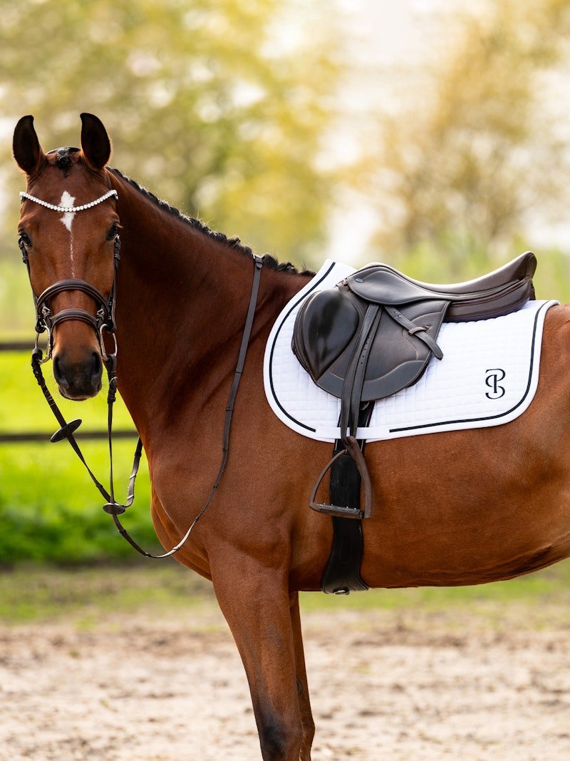 PS of Sweden Saddle Pad Jump Elite - White - PS of Sweden - Equiluxe Tack