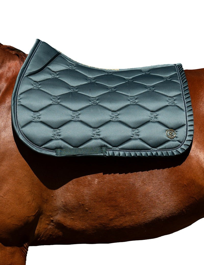 PS of Sweden Saddle Pad Jump Ruffle - Midnight Green - PS of Sweden - Equiluxe Tack