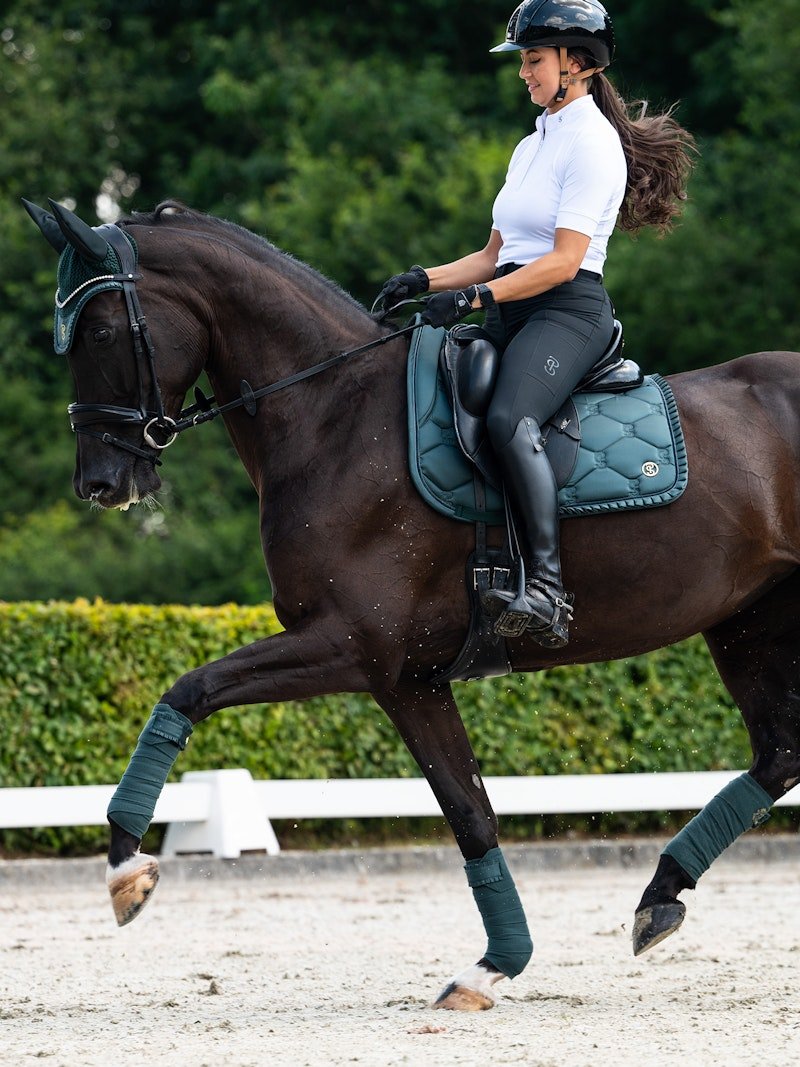 PS of Sweden Saddle Pad Jump Ruffle - Midnight Green - PS of Sweden - Equiluxe Tack