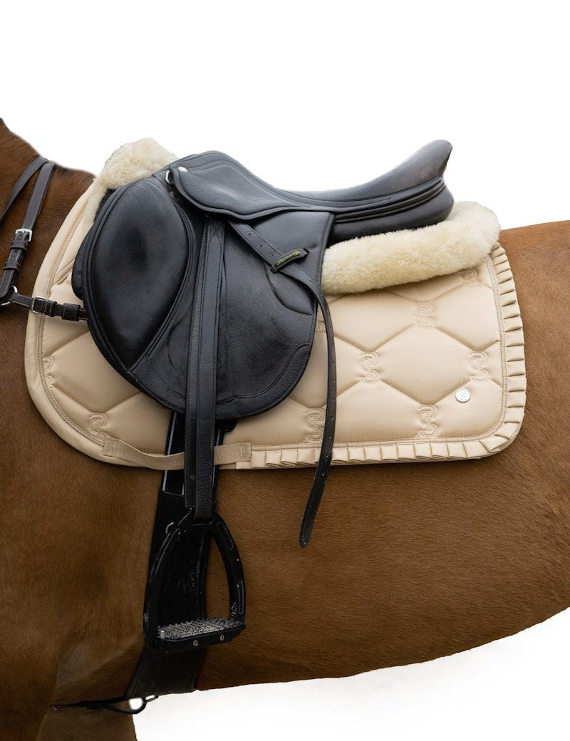 PS of Sweden Saddle Pad Jump Ruffle - Sand - PS of Sweden - Equiluxe Tack