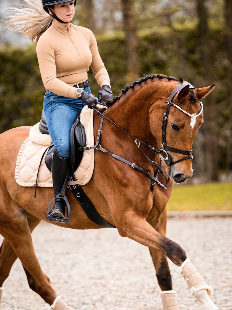 PS of Sweden Saddle Pad Jump Ruffle - Sand - PS of Sweden - Equiluxe Tack