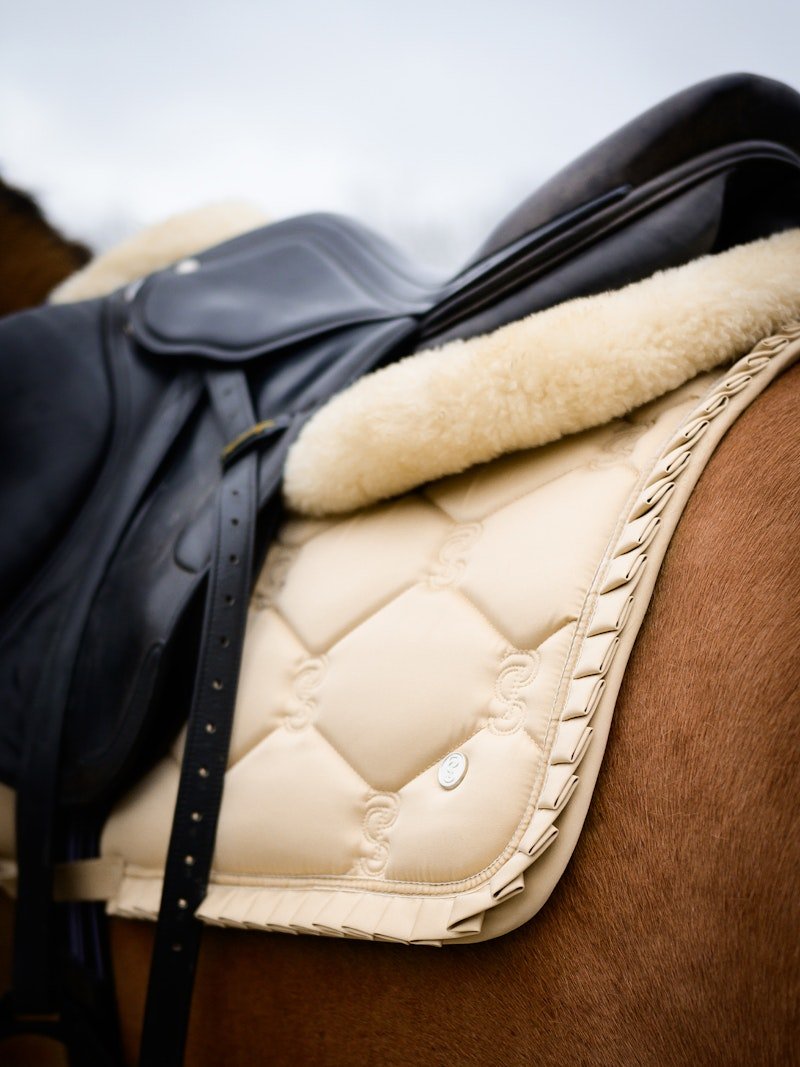 PS of Sweden Saddle Pad Jump Ruffle - Sand - PS of Sweden - Equiluxe Tack