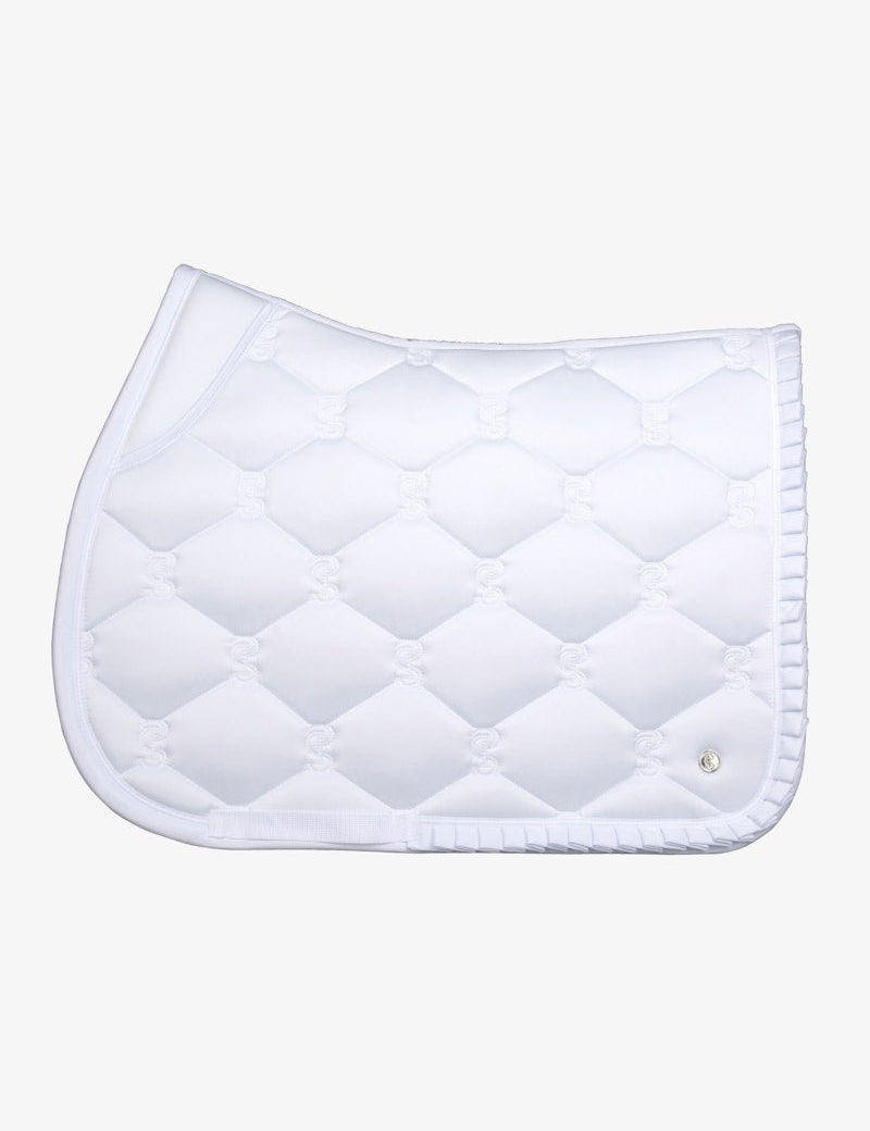PS of Sweden Saddle Pad Jump Ruffle - White - PS of Sweden - Equiluxe Tack