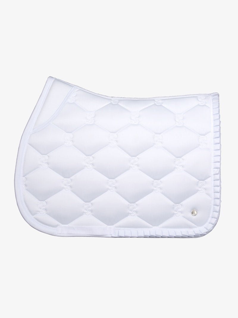 PS of Sweden Saddle Pad Jump Ruffle - White - PS of Sweden - Equiluxe Tack