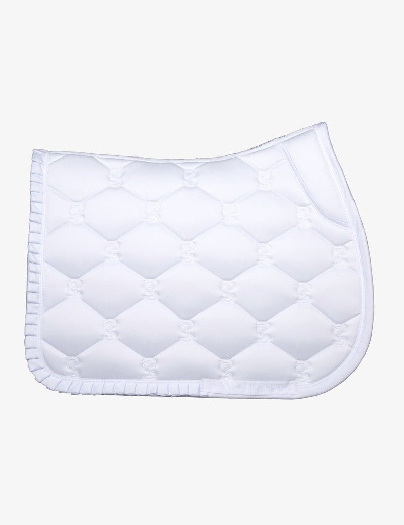 PS of Sweden Saddle Pad Jump Ruffle - White - PS of Sweden - Equiluxe Tack