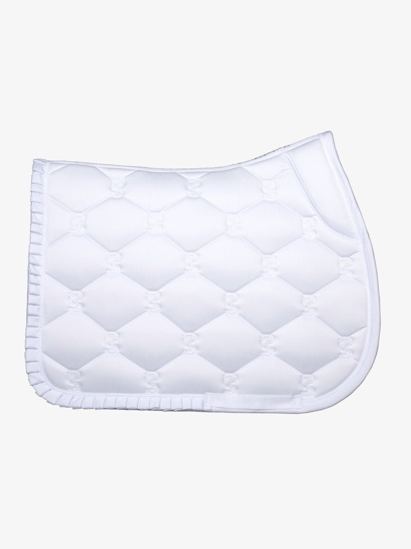 PS of Sweden Saddle Pad Jump Ruffle - White - PS of Sweden - Equiluxe Tack