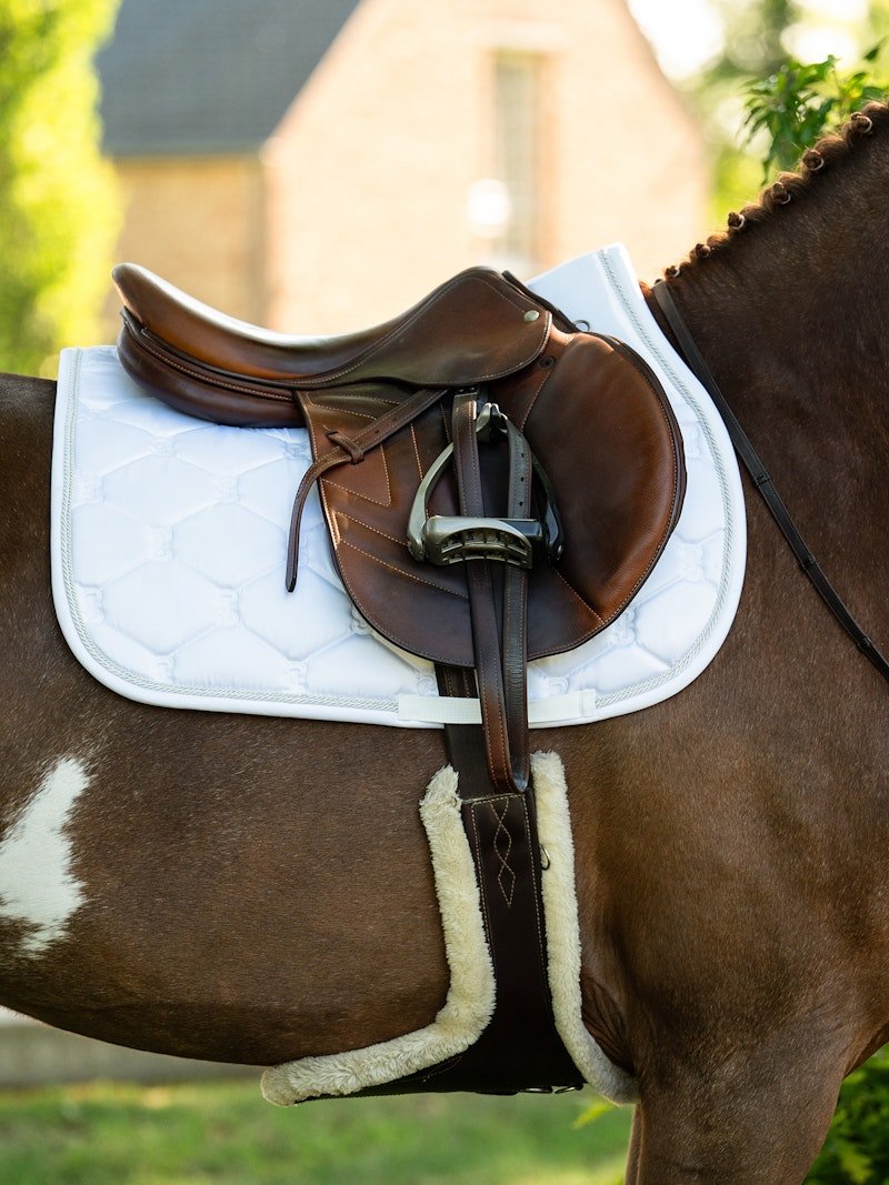 PS of Sweden Saddle Pad Jump Signature - White - PS of Sweden - Equiluxe Tack