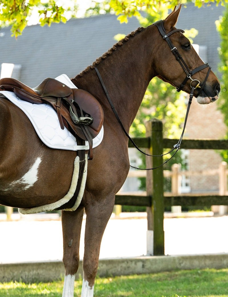 PS of Sweden Saddle Pad Jump Signature - White - PS of Sweden - Equiluxe Tack