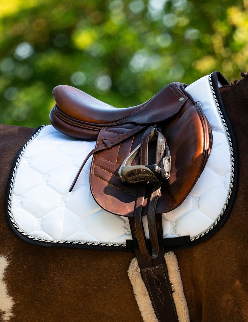 PS of Sweden Saddle Pad Jump Signature - White/Black - PS of Sweden - Equiluxe Tack