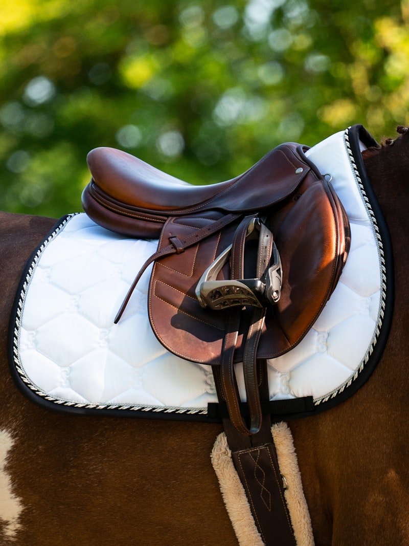 PS of Sweden Saddle Pad Jump Signature - White/Black - PS of Sweden - Equiluxe Tack