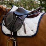 PS of Sweden Saddle Pad Jump Signature - White/Navy - PS of Sweden - Equiluxe Tack
