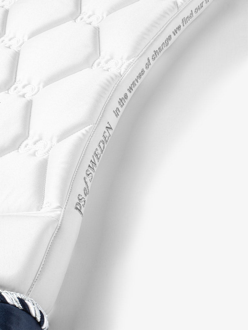 PS of Sweden Saddle Pad Jump Signature - White/Navy - PS of Sweden - Equiluxe Tack