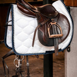 PS of Sweden Saddle Pad Jump Signature - White/Navy - PS of Sweden - Equiluxe Tack