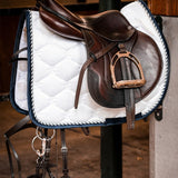 PS of Sweden Saddle Pad Jump Signature - White/Navy - PS of Sweden - Equiluxe Tack